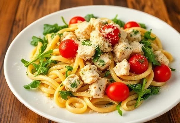 Pasta Pesto met Kip