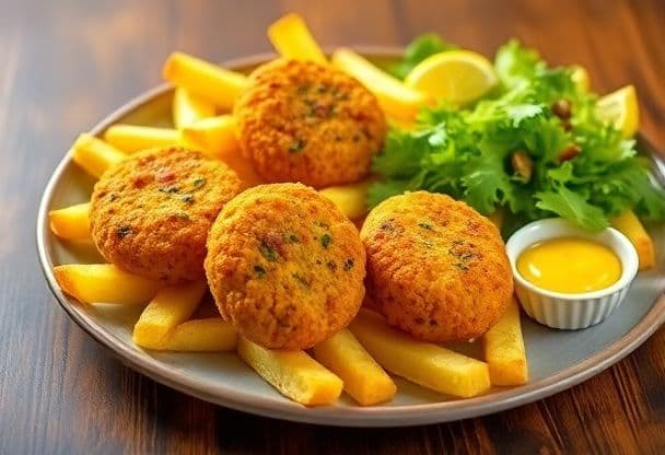 Patat Met Vegetarische Kroketten