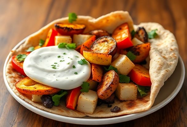 Vegetarische Pita Gyros