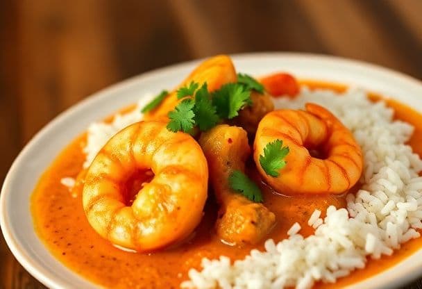 Pittige Garnalen Curry