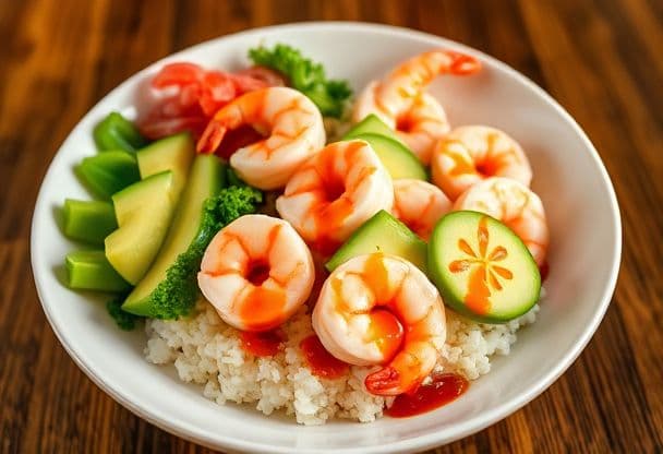 Poké Bowl met Garnalen