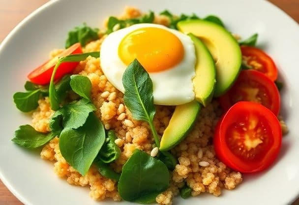 Quinoa Bowl met Groenten en Ei