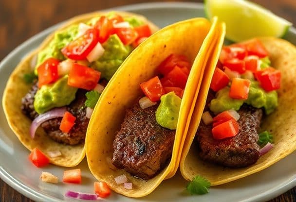 Ribeye Taco's met Guacamole