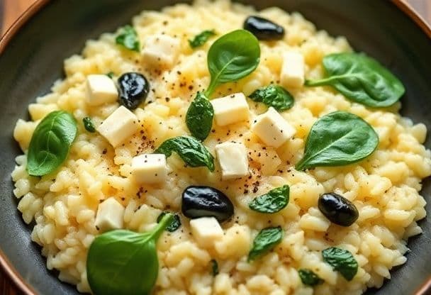 Risotto met Spinazie en Feta