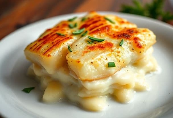 Romige Aardappelgratin met Verse Kruiden en Knapperige Topping