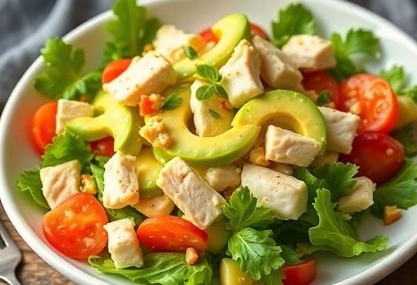 Romige Avocado Salade met Kip in 20 Minuten