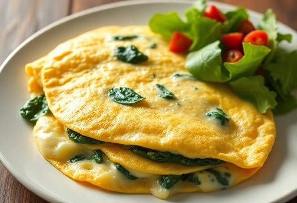 Romige Diepvries Spinazie Omelet in 20 Minuten