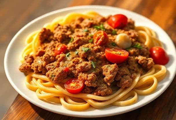 Romige Gehaktpastasaus in 20 Minuten