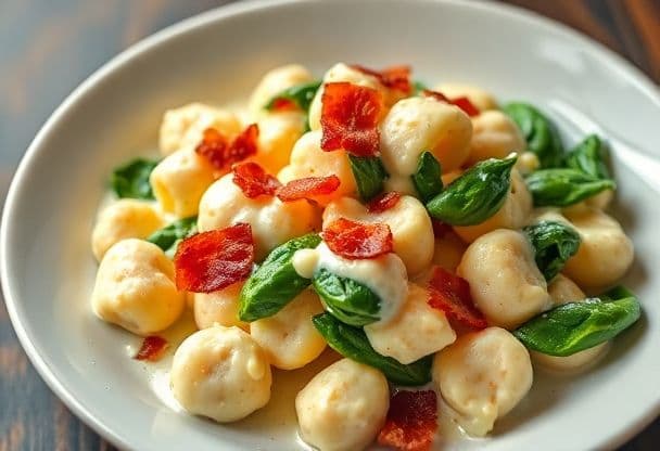 Romige Gnocchi met Spekjes