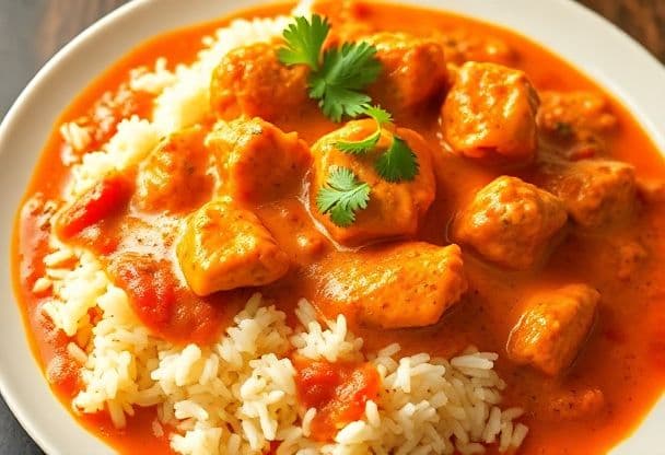 Romige Kip Tikka Masala met Rijst - Snel en Makkelijk