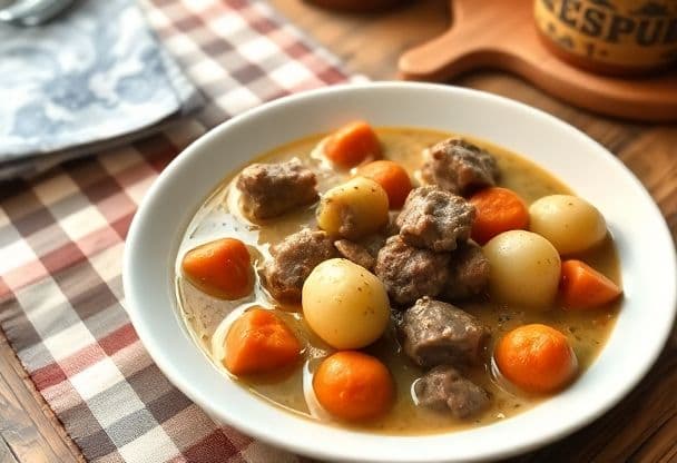 Romige Lamsstoofpot met Wortel en Aardappelen
