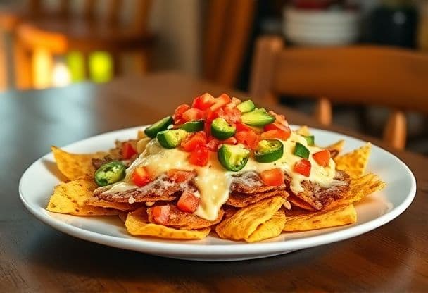 Romige Knapperige Loaded Nachos in Slechts 20 Minuten