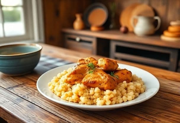 Romige Marokkaanse Kip Tajine met Knapperige Couscous in 30 Minuten