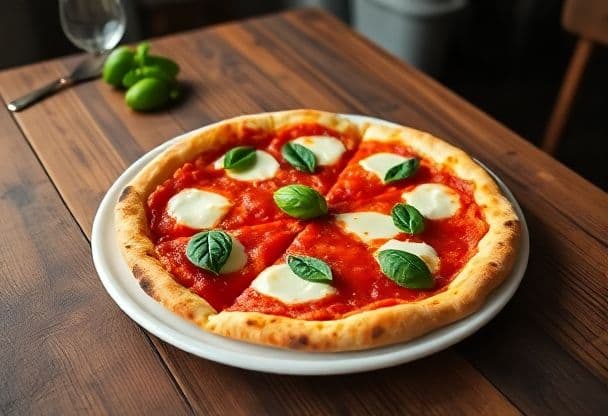 Snelle Romige Pizza Margherita met Verse Basilicum in 20 Minuten