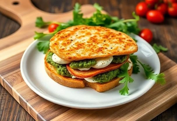Romige Tosti met Geitenkaas en Pesto in 15 Minuten