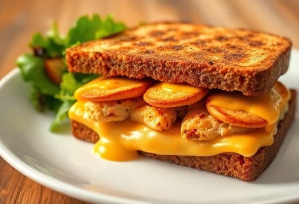 Tosti met Satésaus en Kipfilet