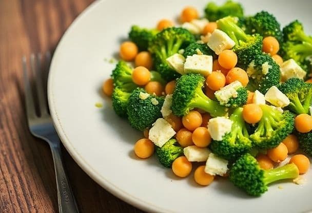 Snelle Broccoli en Kikkererwtensalade