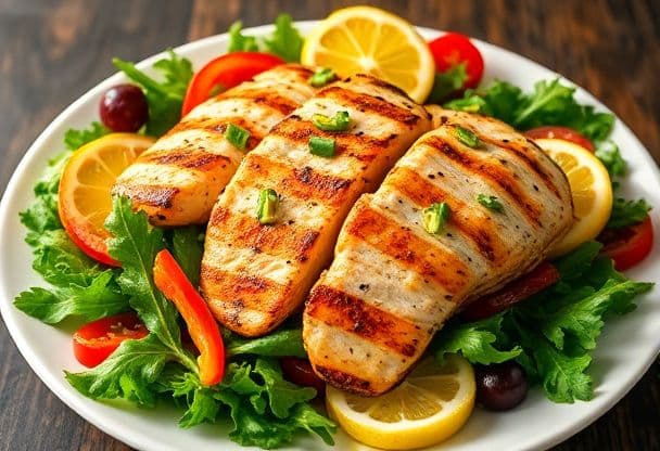 Snelle Gegrilde Kip en Paprika Salade