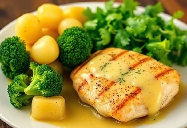 Snelle Gestoomde Aardappelen met Broccoli en Kip