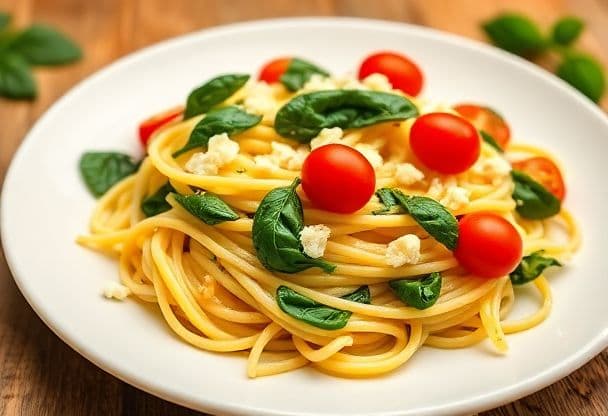 Snelle Gezonde Pasta met Spinazie