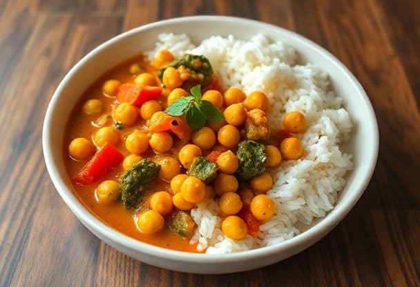 Snelle Groentecurry met Kikkererwten