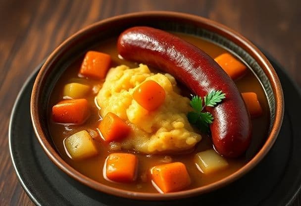 Traditionele Hollandse Hutspot met Rookworst