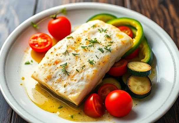Snelle Kabeljauw met Tomaten en Groenten