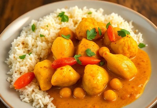 Snelle Kip Curry met Bloemkool en Kikkererwten