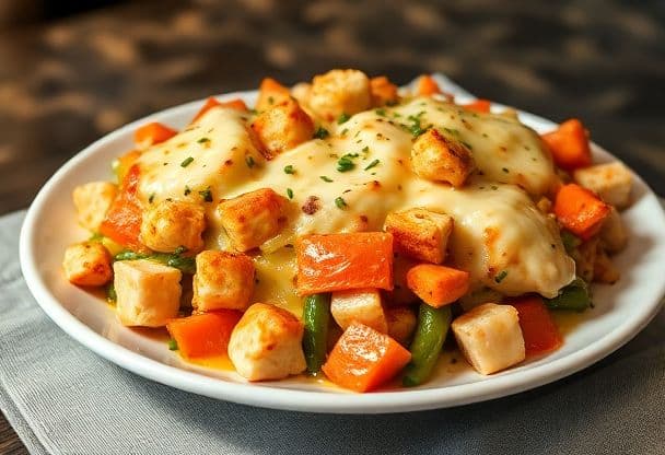 Snelle Kip en Groente Ovenschotel