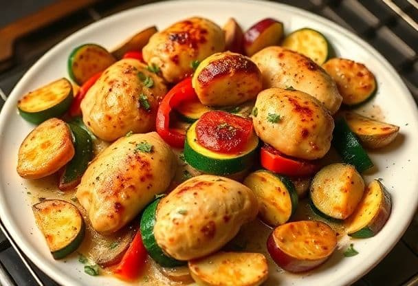 Snelle Kip en Groenten Ovenschotel