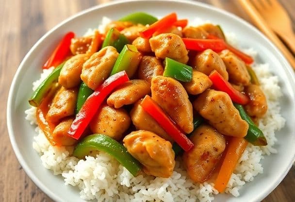Snelle Kip en Paprika Roerbakschotel