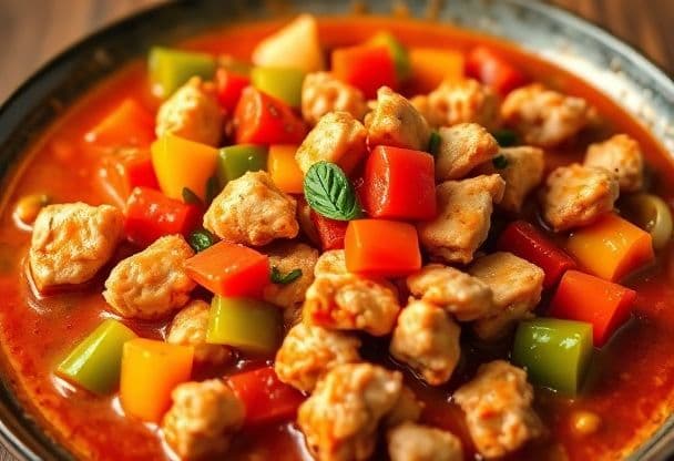 Snelle Kip en Paprika Stoofpot