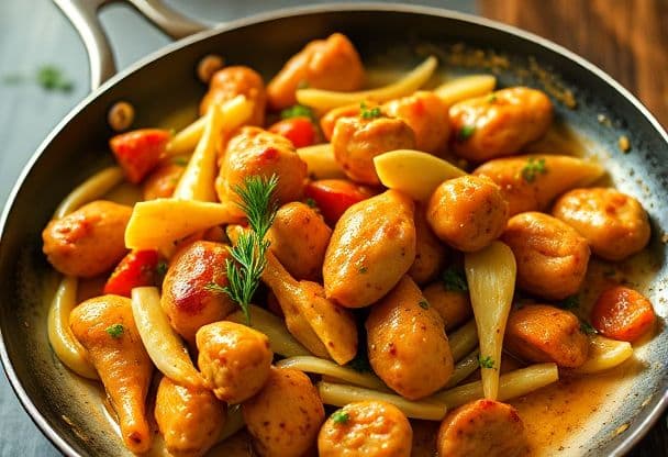 Snelle Kip en Venkel Wok