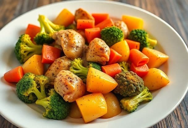 Snelle Kip Ovenschotel met Aardappelen en Groenten