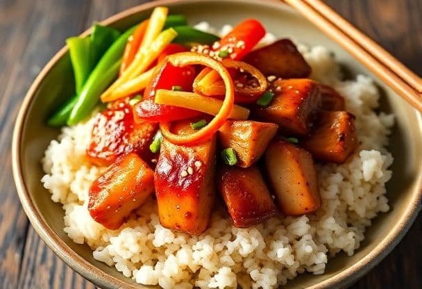 Snelle en Gezonde Kip Teriyaki Bowl met Rijst - Binnen 25 Minuten