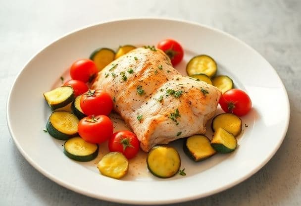 Snelle Kipfilet met Courgette en Tomaat