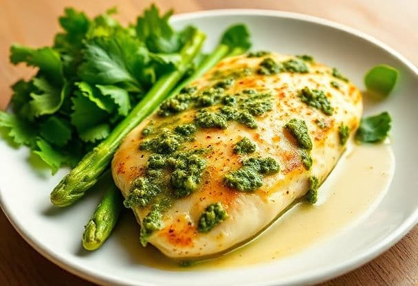 Snelle Kipfilet met Groene Asperges en Pesto