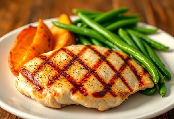 Snelle Kipfilet met Zoete Aardappel en Boontjes