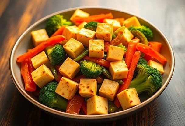 Snelle Oosterse Groentenschotel met Tofu