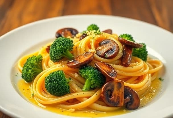 Snelle Pasta met Broccoli en Champignons