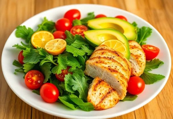 Snelle Salade met Kip en Avocado