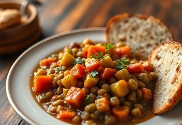 Snelle Vegetarische Linzenstoofpot
