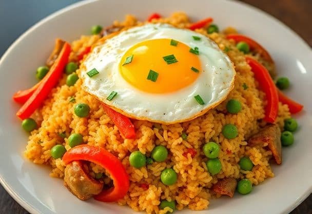 Snelle en Gezonde Vegetarische Nasi Goreng met Verse Groenten