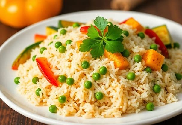 Snelle Vegetarische Rijstschotel