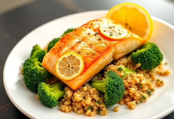 Snelle Zalmfilet met Groenten en Quinoa