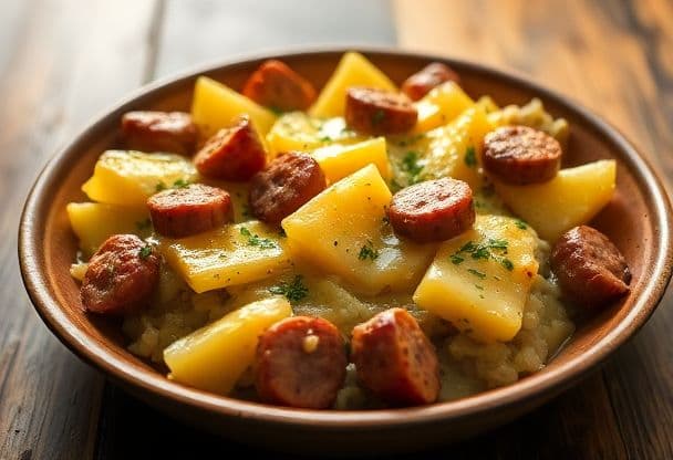 Snelle Zuurkoolschotel met Aardappelen en Worst