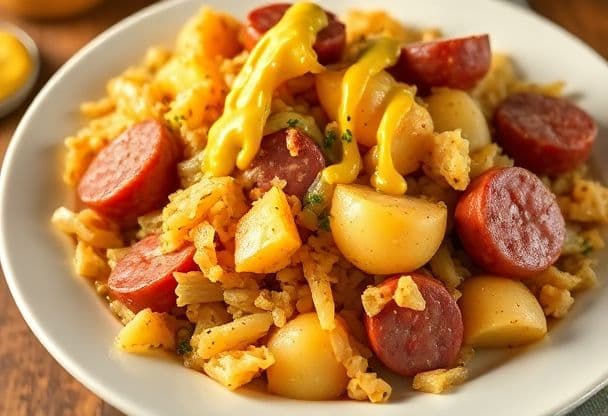 Snelle Zuurkoolschotel met Aardappelen en Worst