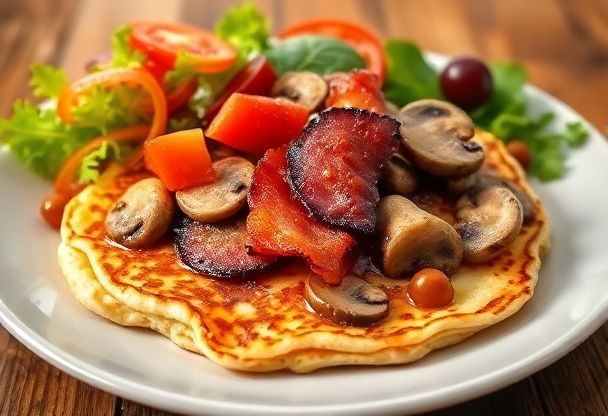 Spek Pannenkoek met Paddenstoelen