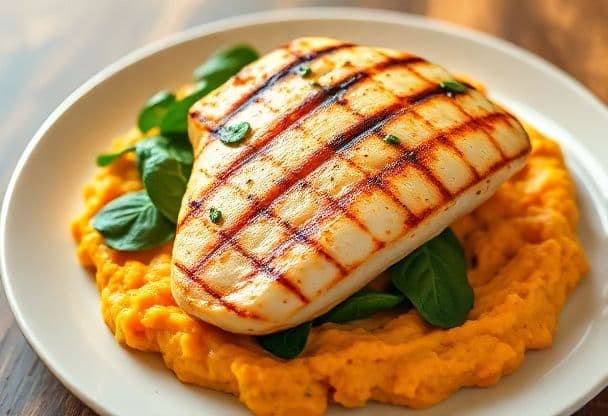 Spinazie Stamppot met Kipfilet