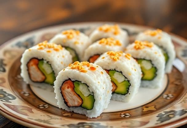 Sushi met Kabeljauw en Avocado